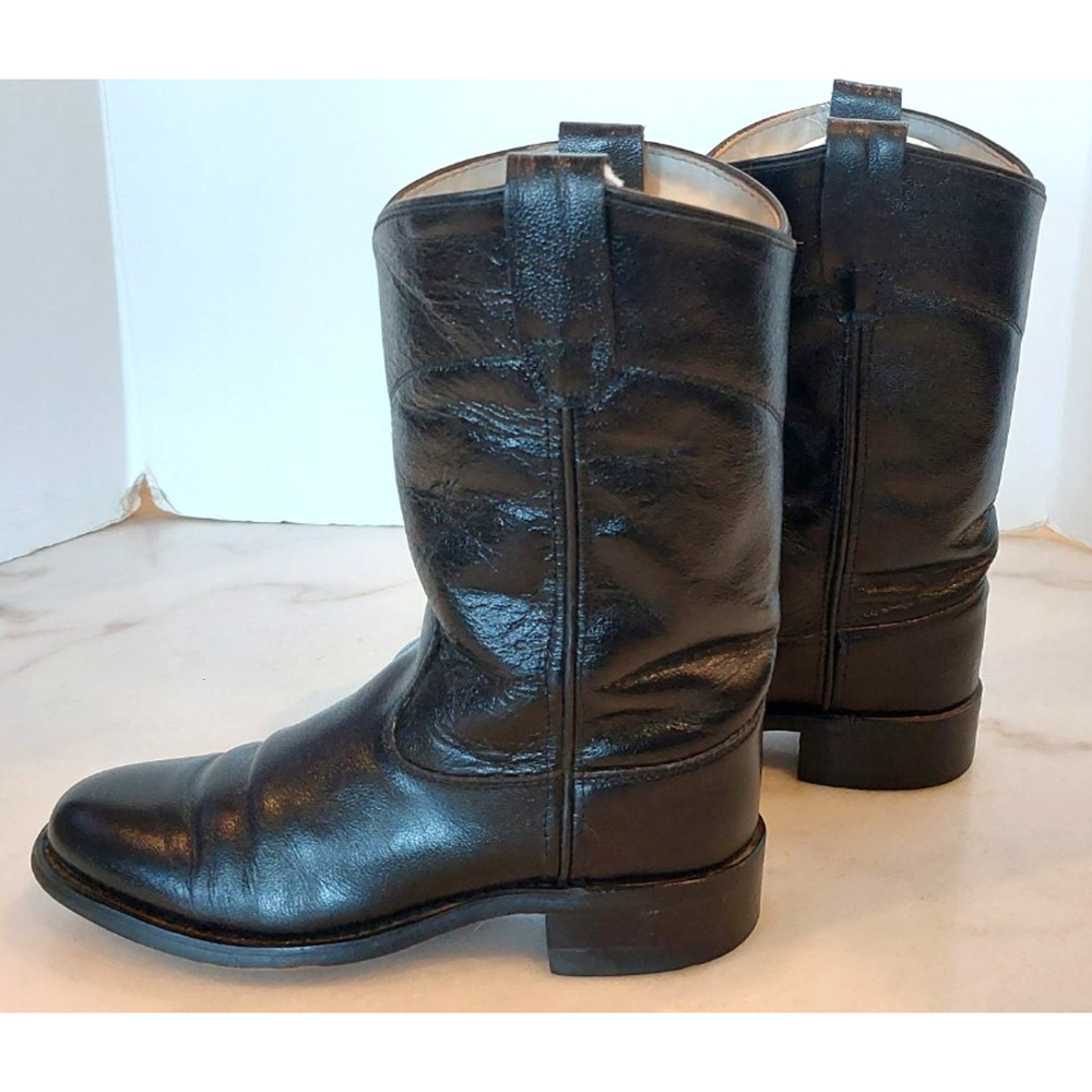 ARIAT Old West Roper Women's 4US /35 EU Cowgirl BLACK Leather Pull On - Picture 3 of 7